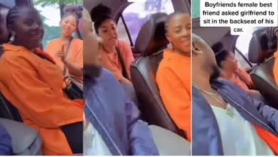 Drama As Man’s Female Bestie Asked His Main Girlfriend To Sit At The Back Of His Car (Watch Video)