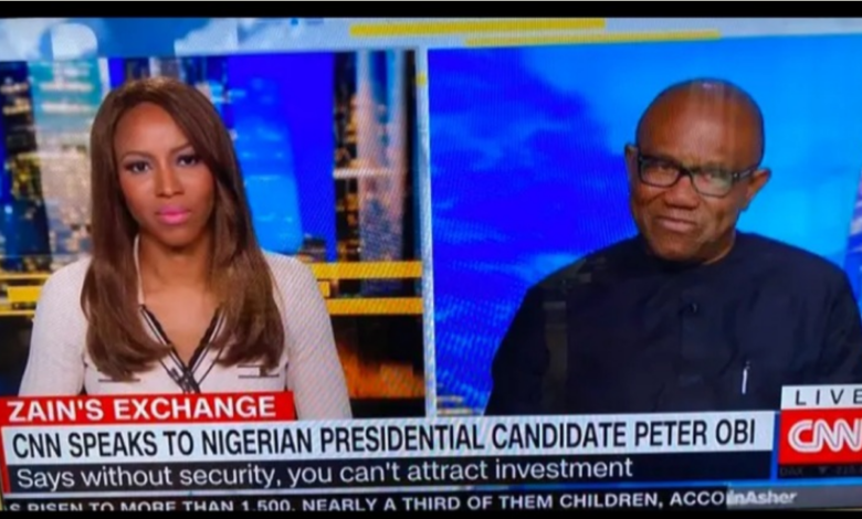 Nigeria’s Problems Can’t Be Solved Overnight, Says Peter Obi On CNN (Video)