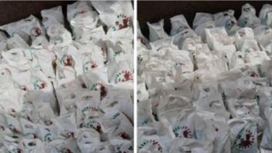 Branded Bags Of Rice With Labour Party Logo Surface Online