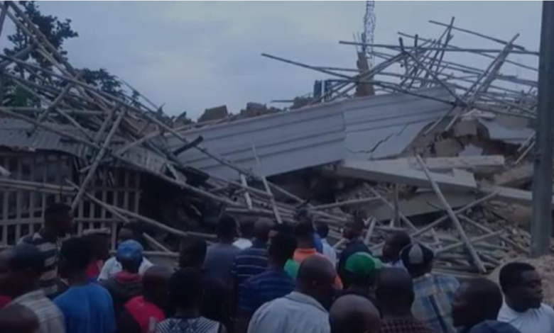 Four-Storey Building Under Construction Collapses In Uyo