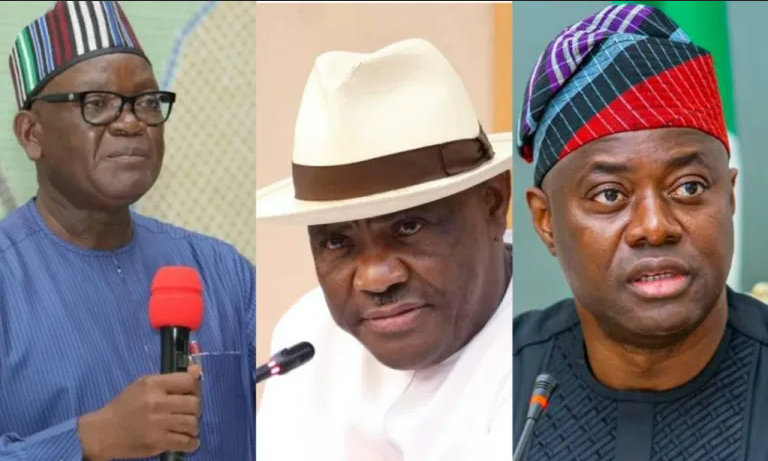 PDP Crisis: Wike, Ortom, Makinde and two other governors avoid campaign dedication