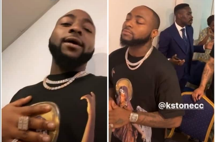Reactions As Davido Goes To Church After 3 Years