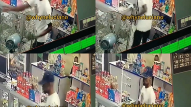 Watch CCTV footage of a notorious armed robbery gang raiding a pharmacy in Abuja (video)