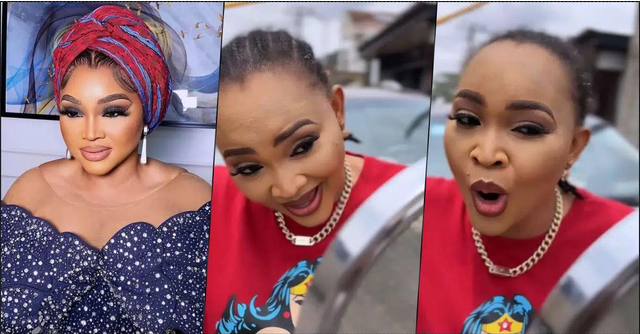 Reactions as Mercy Aigbe laments hair loss to frontals (Video)